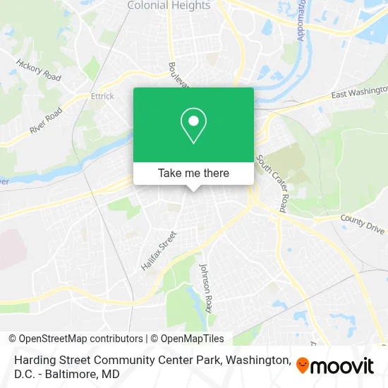 Harding Street Community Center Park map