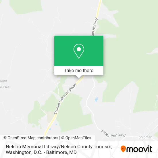 Nelson Memorial Library / Nelson County Tourism map
