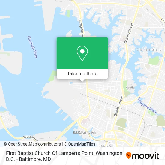 First Baptist Church Of Lamberts Point map