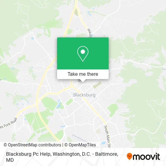 Blacksburg Pc Help map