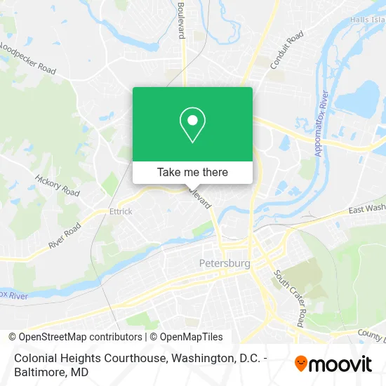 Colonial Heights Courthouse map