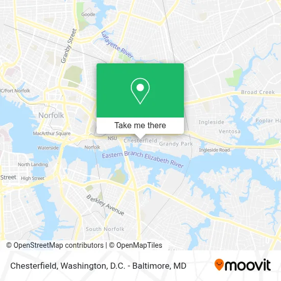 Chesterfield map