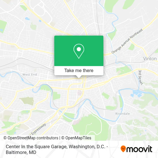 Center In the Square Garage map
