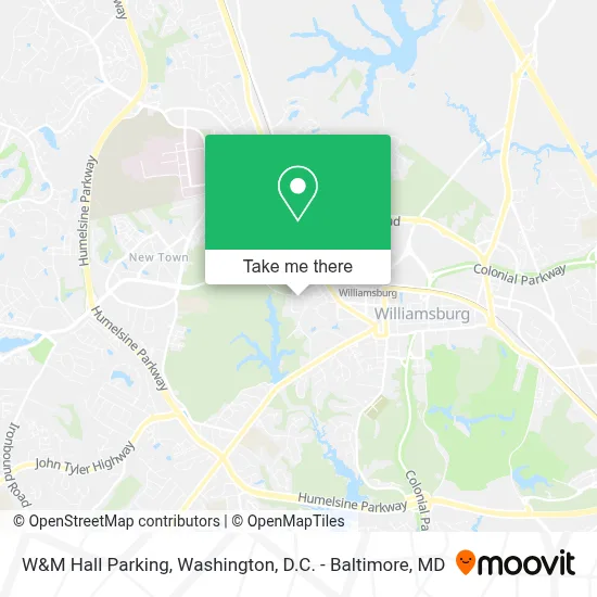 W&M Hall Parking map