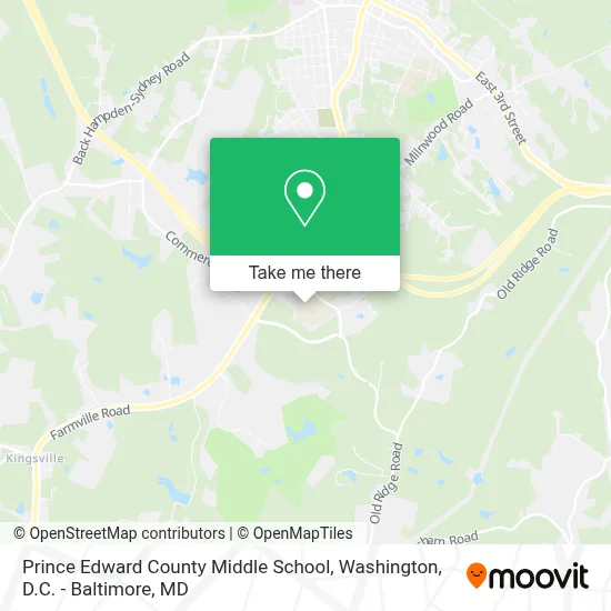 Prince Edward County Middle School map