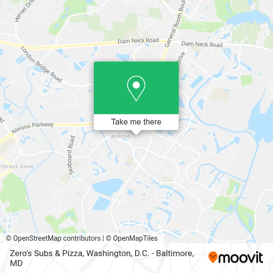 Zero's Subs & Pizza map