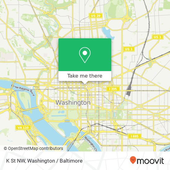 K St NW, Washington, DC 20005 map