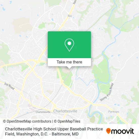 Charlottesville High School Upper Baseball Practice Field map