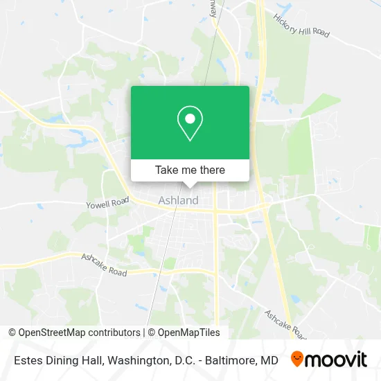 Estes Dining Hall map