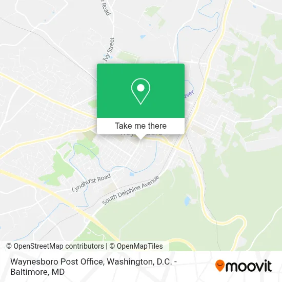 Waynesboro Post Office map