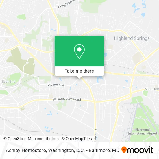Ashley Homestore map