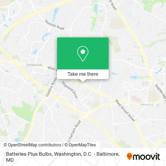 Batteries Plus Bulbs map