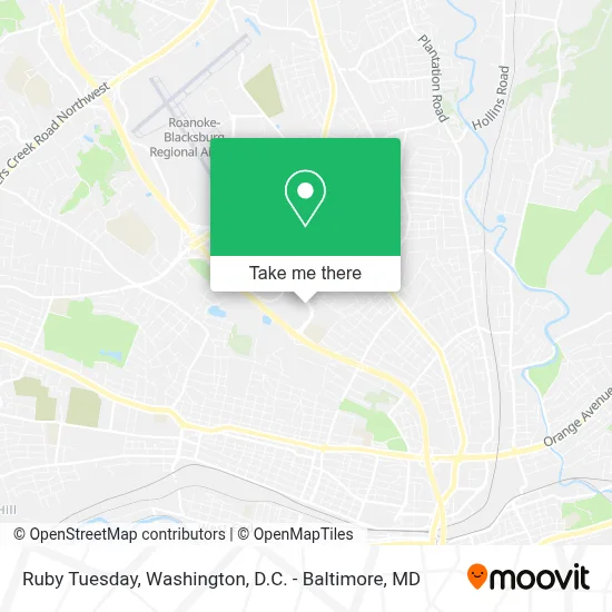Ruby Tuesday map