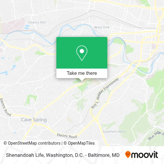 Shenandoah Life map