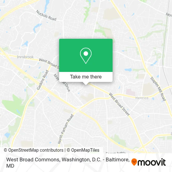 West Broad Commons map