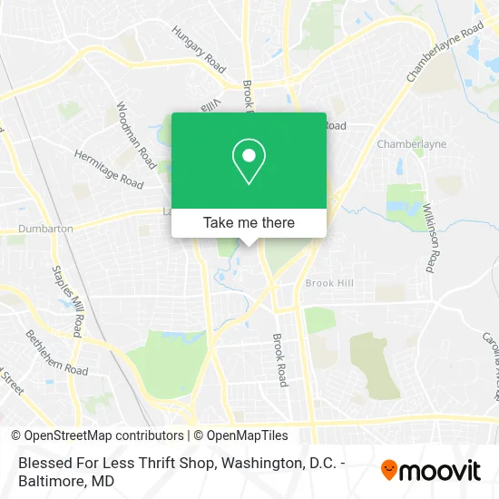 Blessed For Less Thrift Shop map