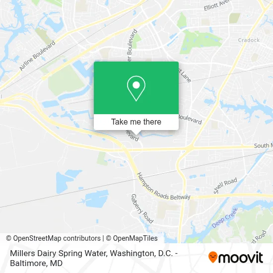Millers Dairy Spring Water map