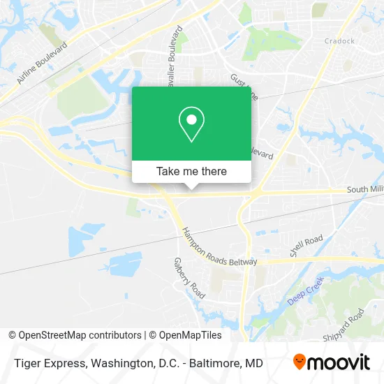 Tiger Express map