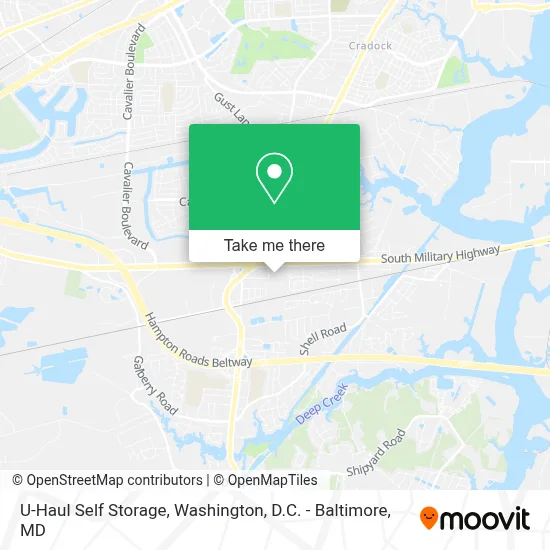 U-Haul Self Storage map