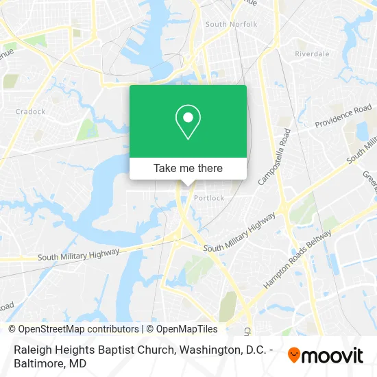 Raleigh Heights Baptist Church map
