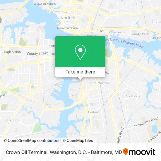 Crown Oil Terminal map