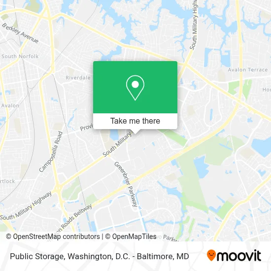 Public Storage map