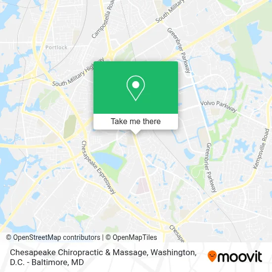 Chesapeake Chiropractic & Massage map