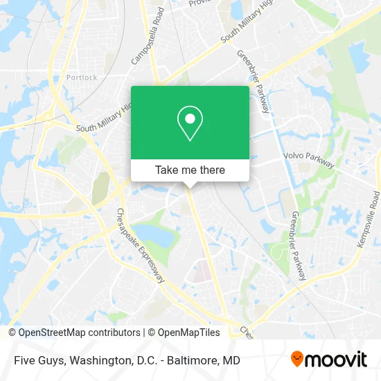 Five Guys map