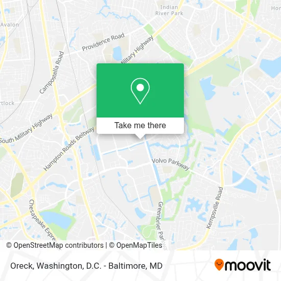 Oreck map