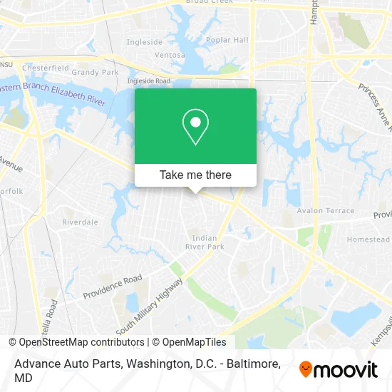 Advance Auto Parts map