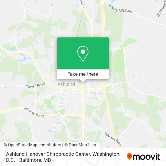 Ashland-Hanover Chiropractic Center map