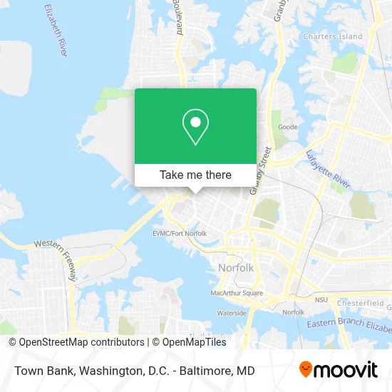 Town Bank map