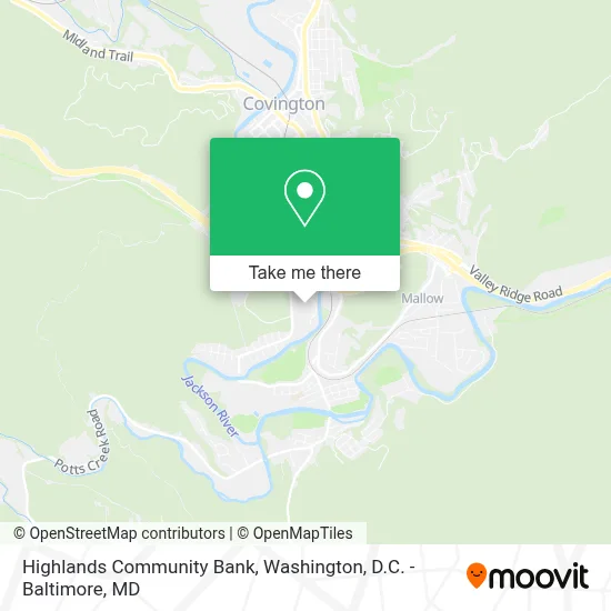 Highlands Community Bank map