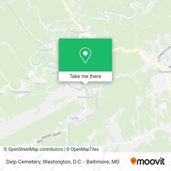 Delp Cemetery map