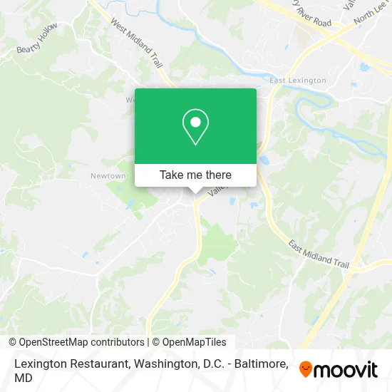 Lexington Restaurant map