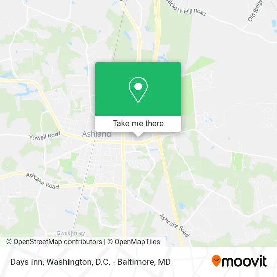 Days Inn map