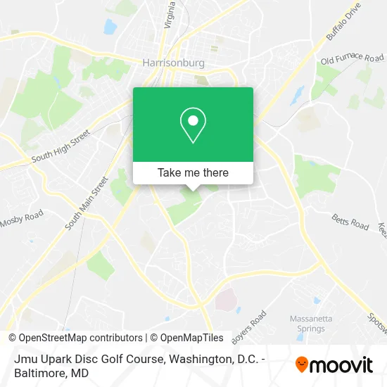 Jmu Upark Disc Golf Course map