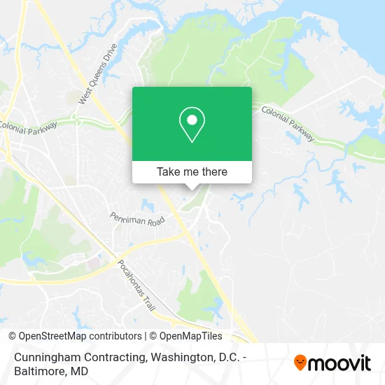 Cunningham Contracting map