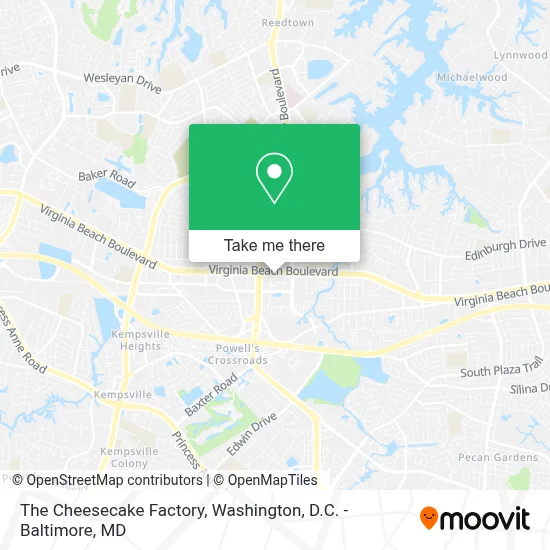 The Cheesecake Factory map