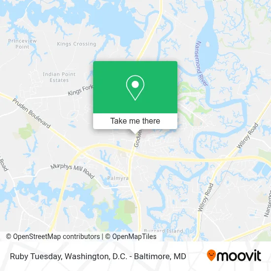 Ruby Tuesday map