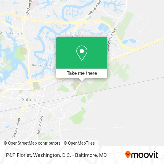 P&P Florist map