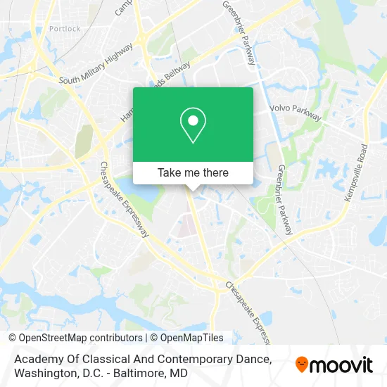 Academy Of Classical And Contemporary Dance map