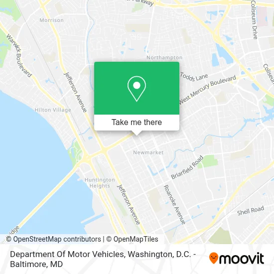 Department Of Motor Vehicles map
