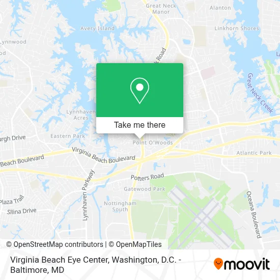 Virginia Beach Eye Center map