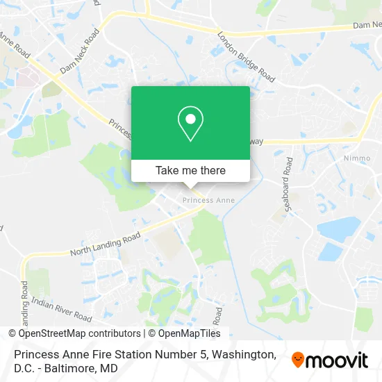 Princess Anne Fire Station Number 5 map