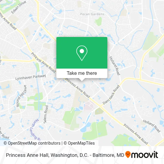 Princess Anne Hall map