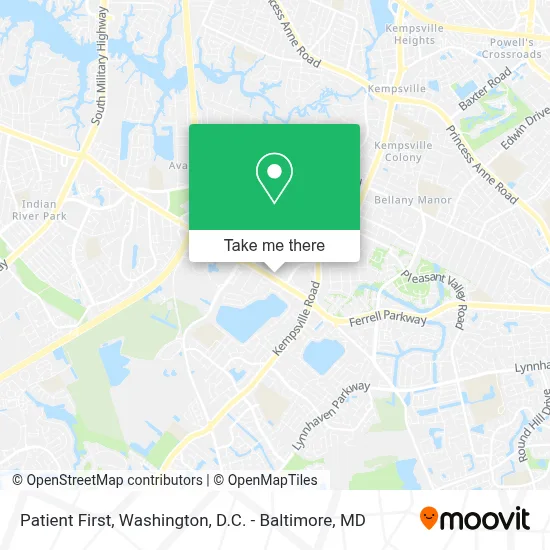 Patient First map