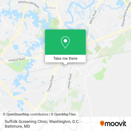 Suffolk Screening Clinic map