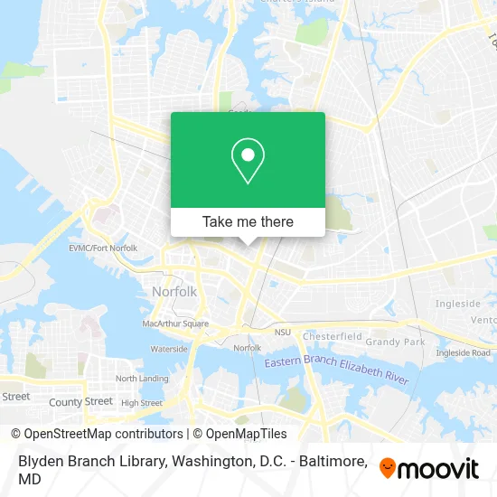 Blyden Branch Library map