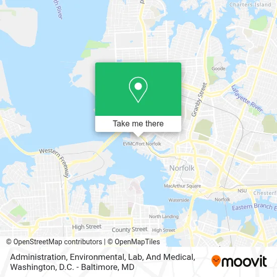 Administration, Environmental, Lab, And Medical map
